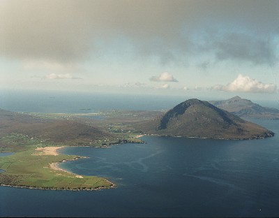 AII89 - Aerial view of Dugort, Achill