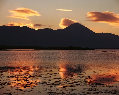 CP0889 - Golden Clouds about Croagh Patrick